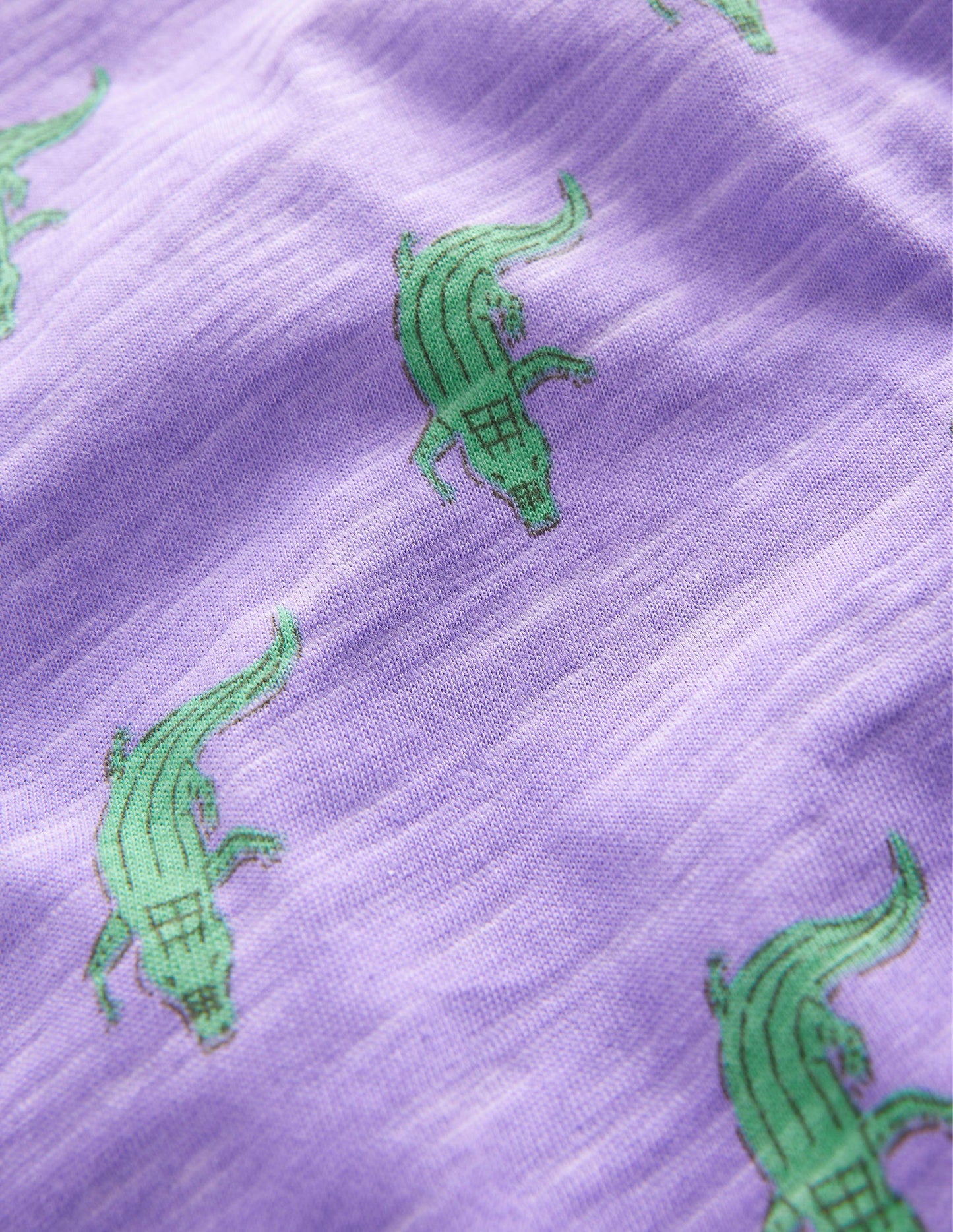 All-over Printed T-Shirt-Soft Lavender Purple Croc