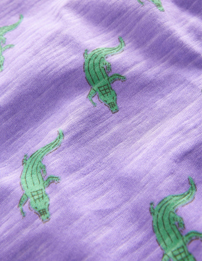 All-over Printed T-Shirt-Soft Lavender Purple Croc-4