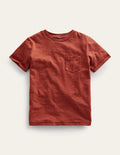 Washed Slub T-shirt-Roasted Chesnut