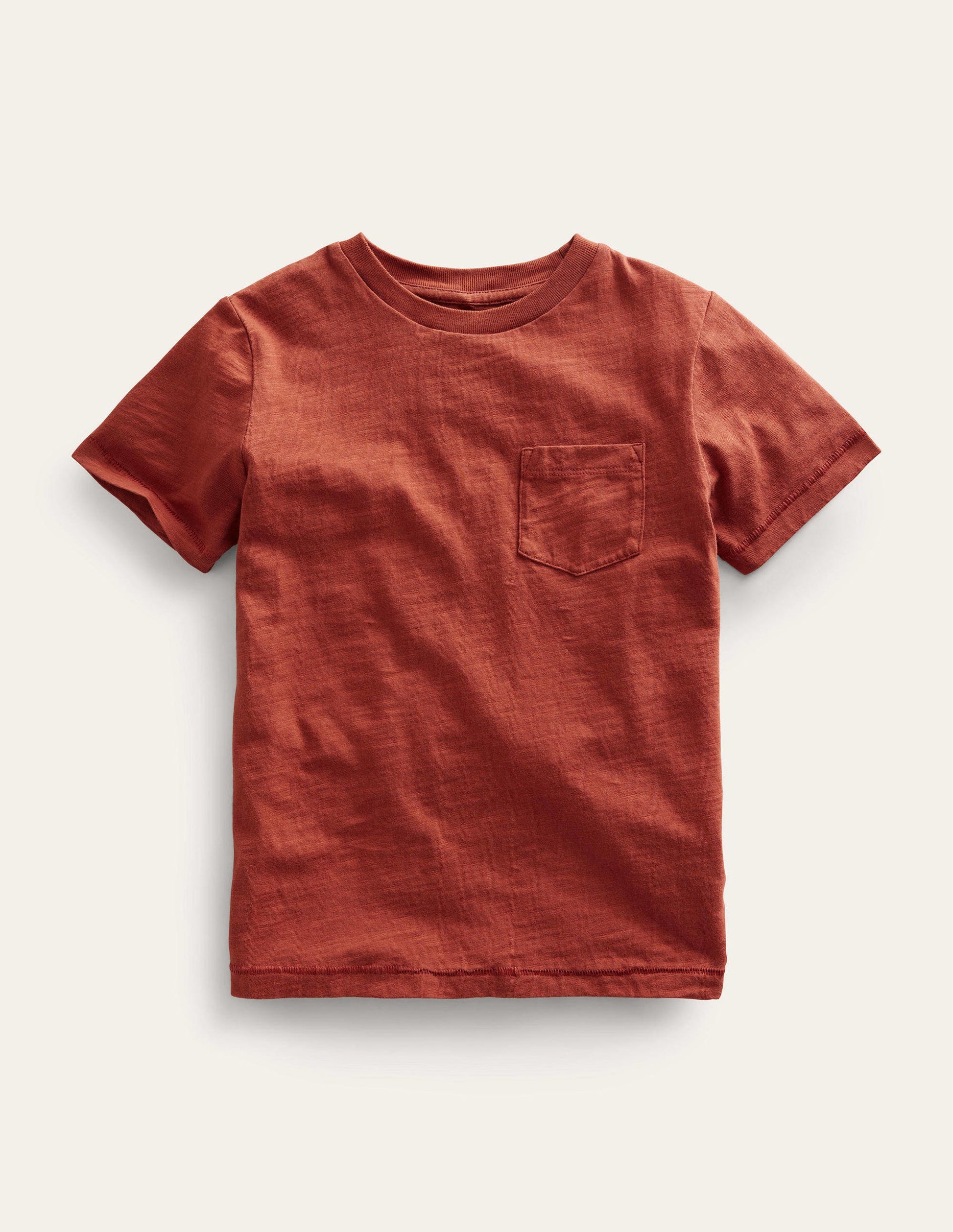 Washed Slub T-shirt-Roasted Chesnut-1