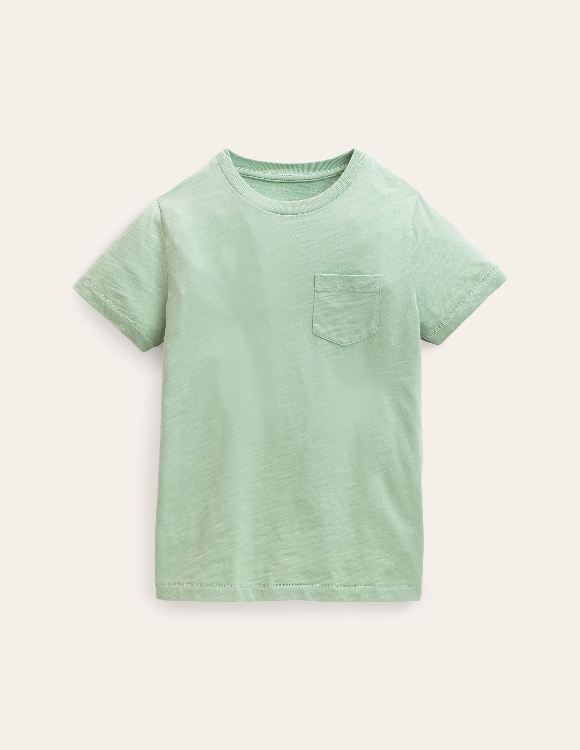Washed Slub T-shirt-Deep Grass Green-1