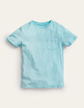 Washed Slub T-shirt-Light Blue