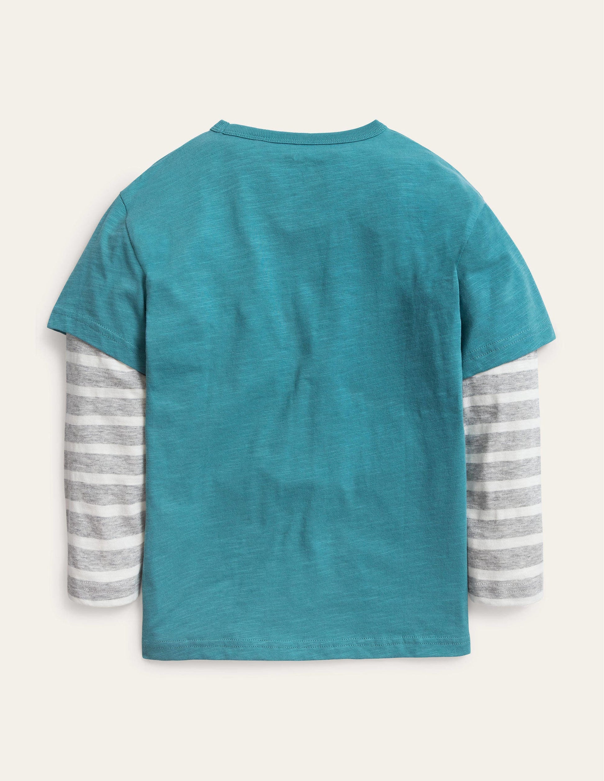 Mock Long Sleeve T-Shirt-Brittany Blue-2