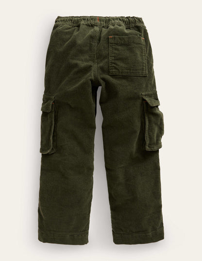 Cord Cargo Trousers-Classic Khaki-2