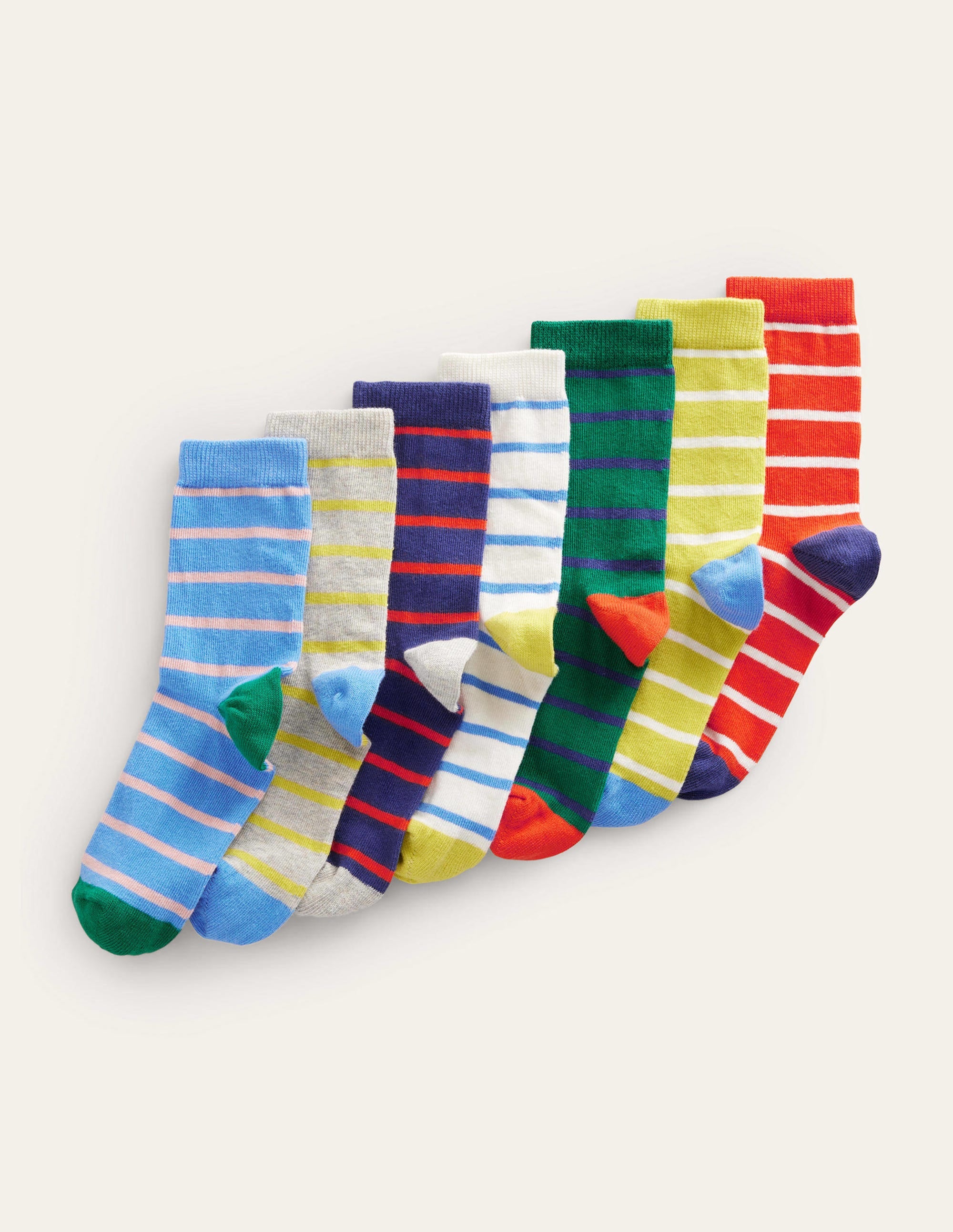 Sock Box 7 Pack-Breton Stripe - Image 1