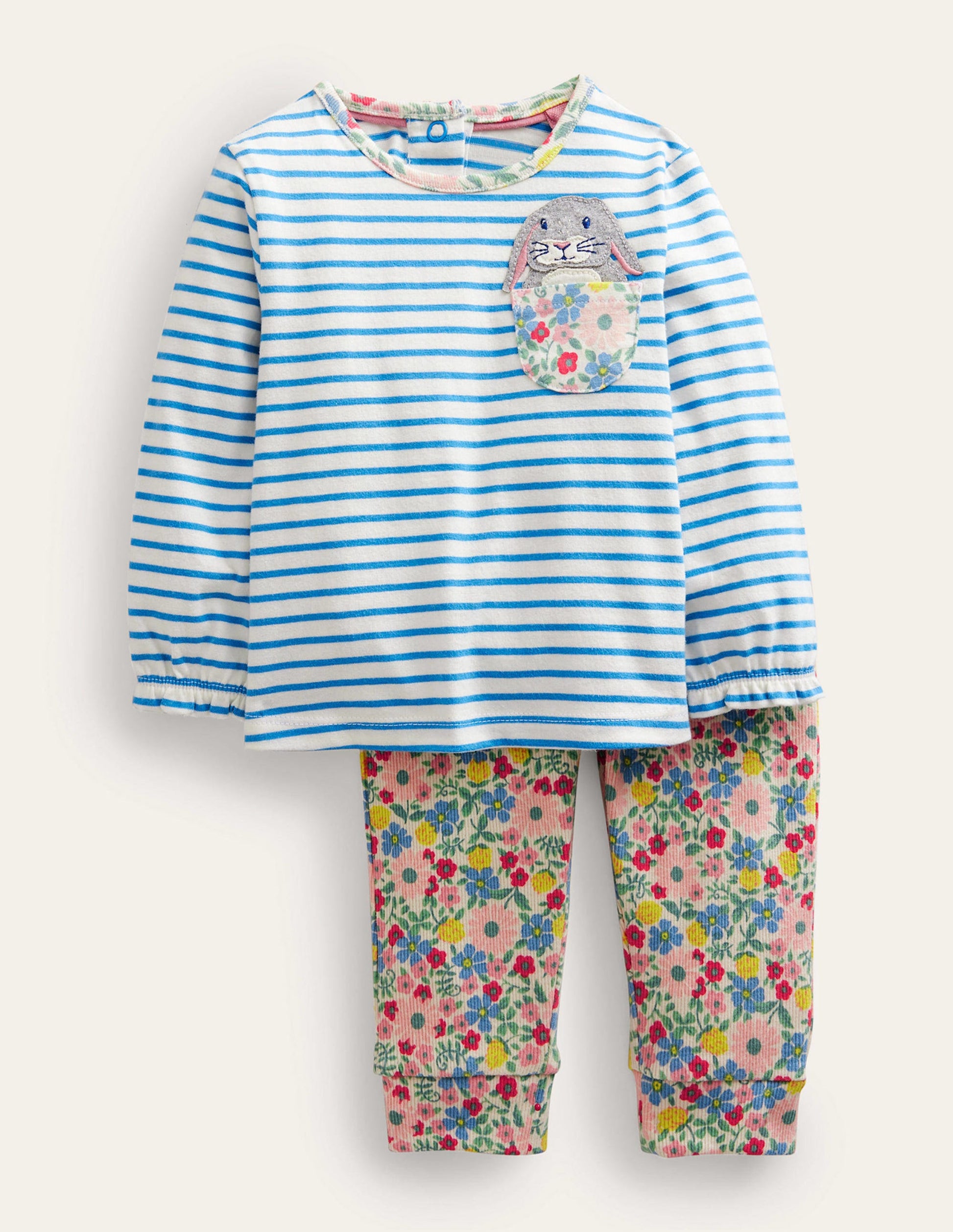 Jersey Logo Pocket Playset-Vanilla Pod Baby Fossil Floral-1