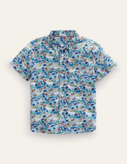 Cotton Linen Shirt-Multi Micro Reef-1