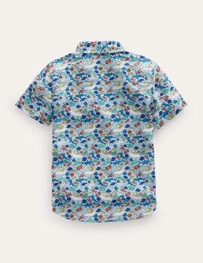 Cotton Linen Shirt-Multi Micro Reef-2