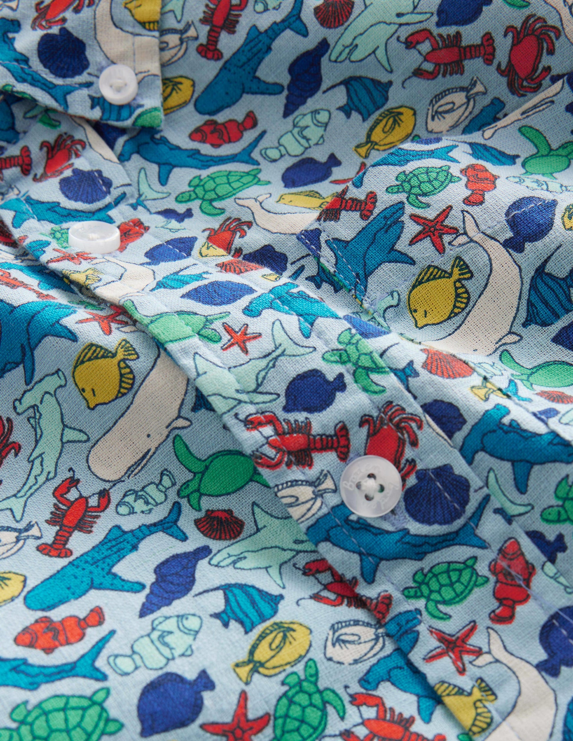 Cotton Linen Shirt-Multi Micro Reef-3