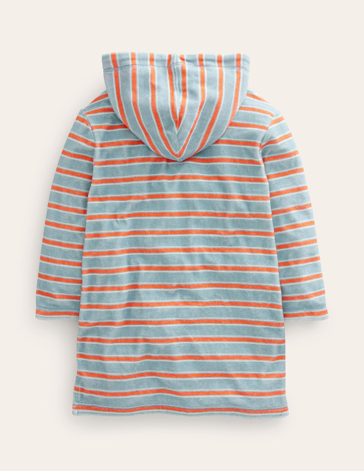 Towelling Throw-on-Tourmaline Blue/Orange - Image 2