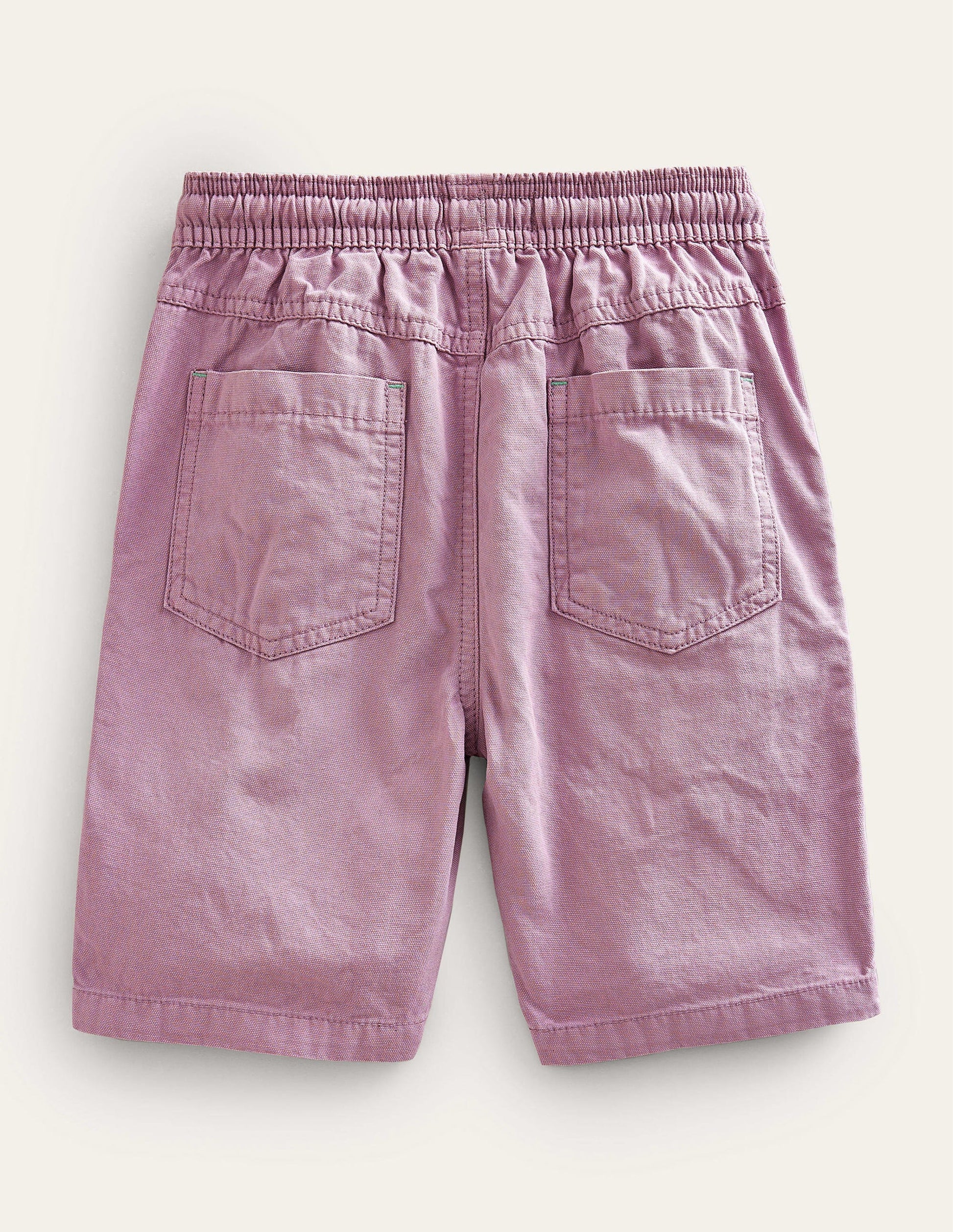 Pull-on Drawstring Shorts-Smokey Lavender-2