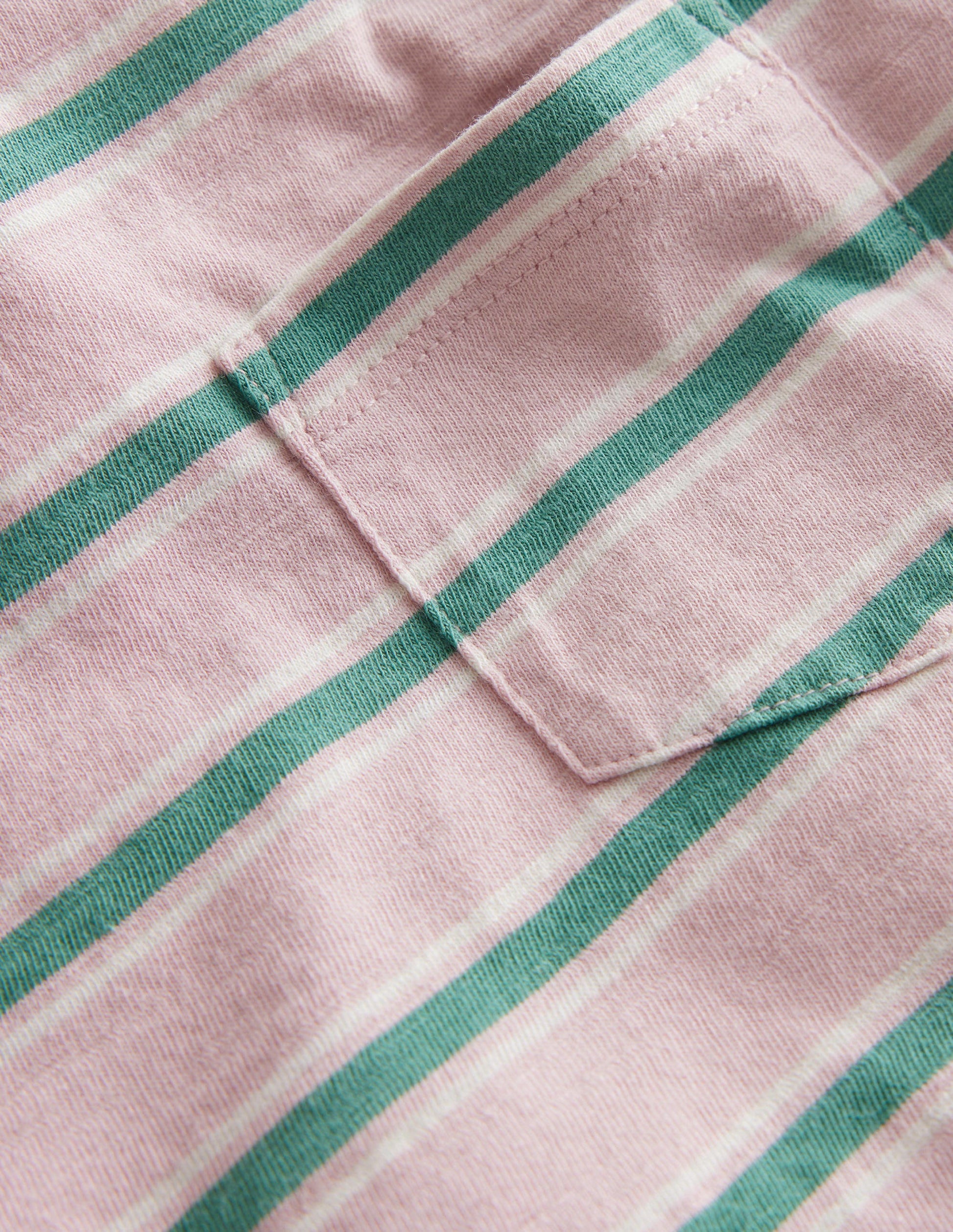Striped Washed Slub T-shirt-French Pink/Csarite Green-3