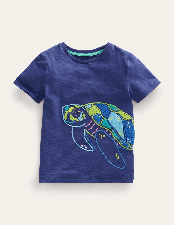 Chain Stitch T-shirt-Starboard Turtle