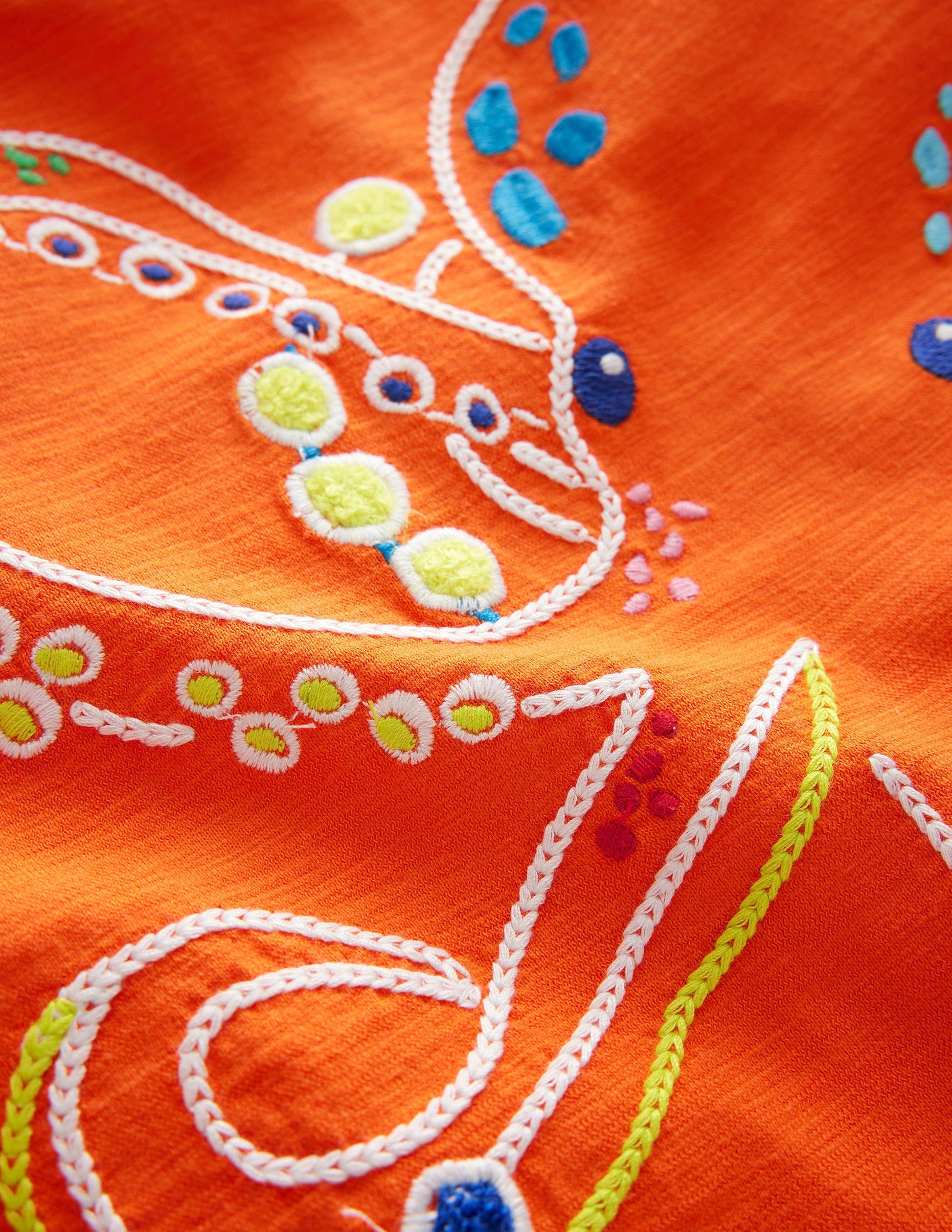 Chain Stitch T-shirt-Fire Opal Octopus-3