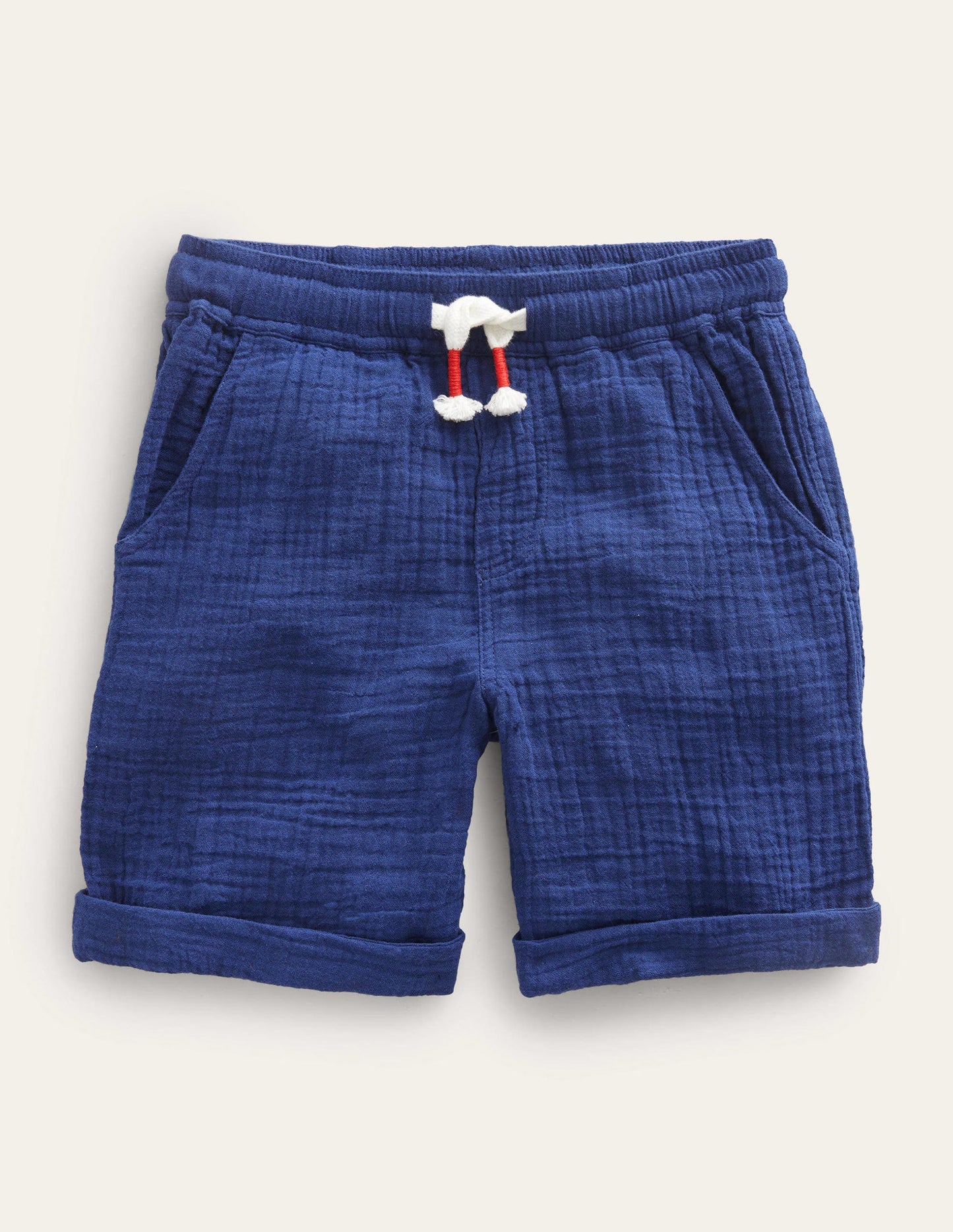 Lightweight Holiday Shorts-Dark Chambray