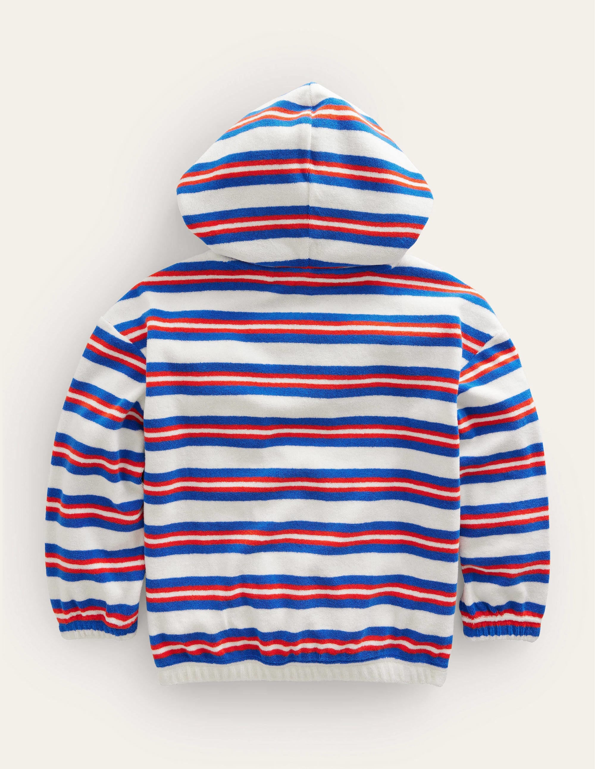 Towelling Hoodie-Cabana Blue Multi Stripe - Image 2