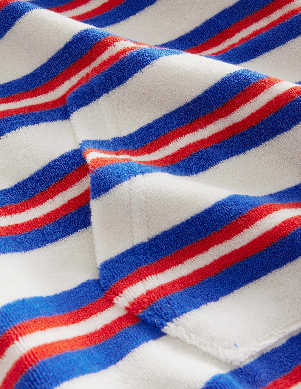 Towelling Hoodie-Cabana Blue Multi Stripe-3