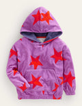 Towelling Hoodie-Radiant Orchid Star