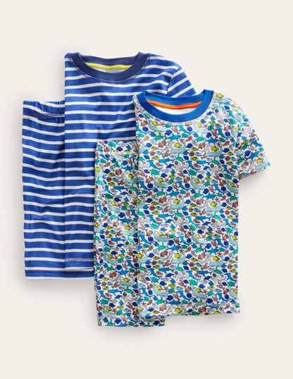 Snug Twin Pack Short Pyjamas-Multi Reef