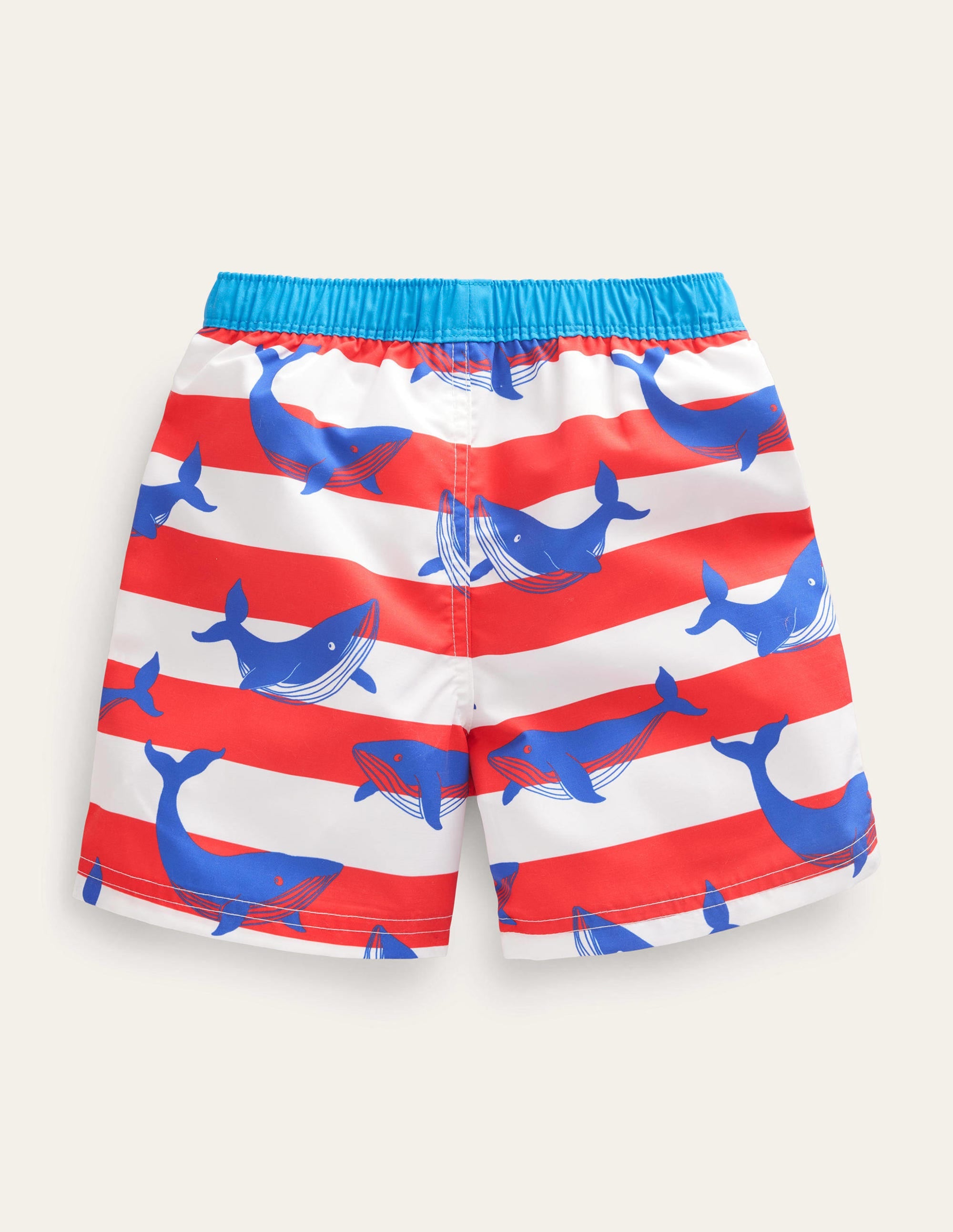 Swim Shorts-Ivory and Strawberry Whales - Image 2