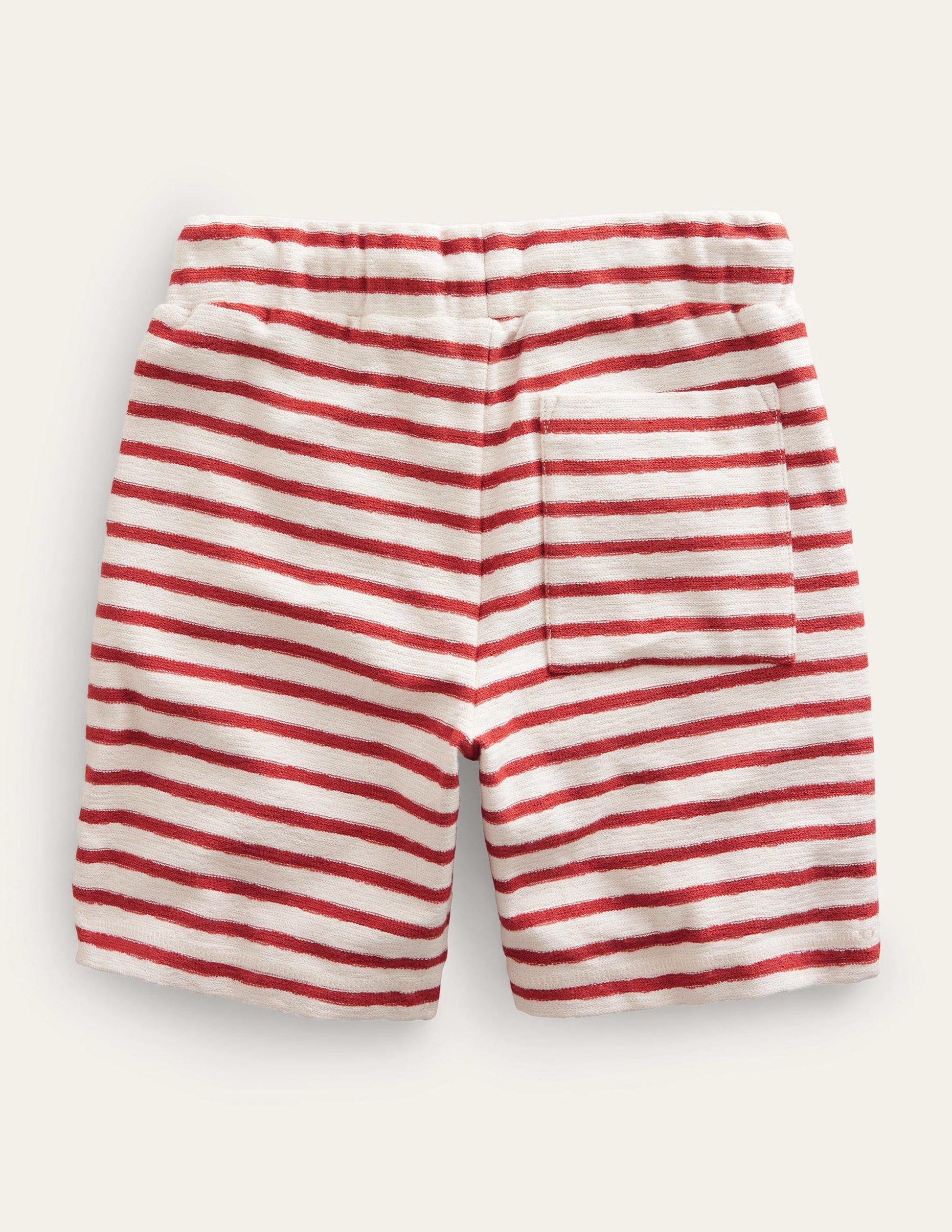 Textured Jersey Short-Chestnut Brown/White-2