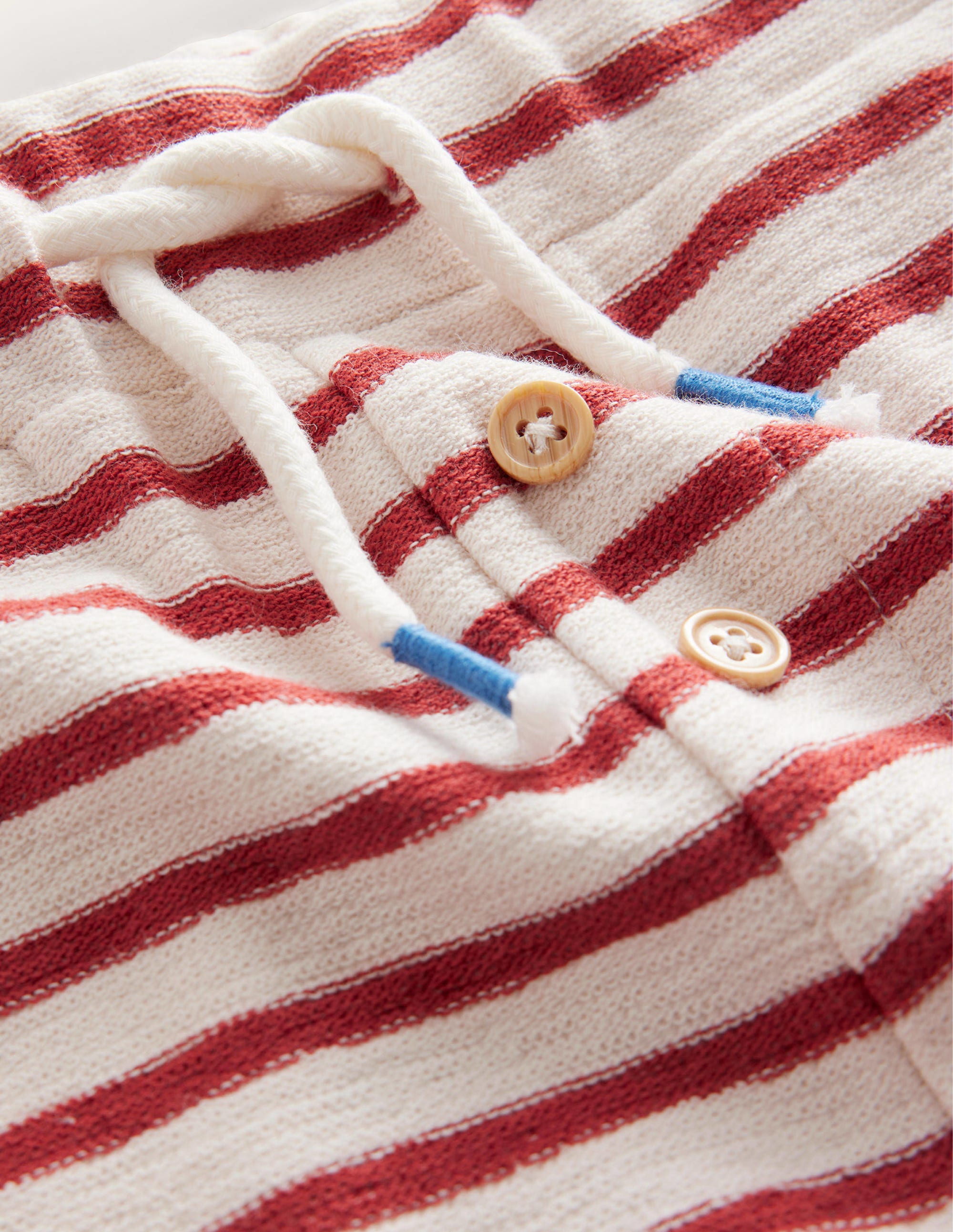 Textured Jersey Short-Chestnut Brown/White - Image 3