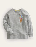 Graphic Sweatshirt-Grey Ice Cream