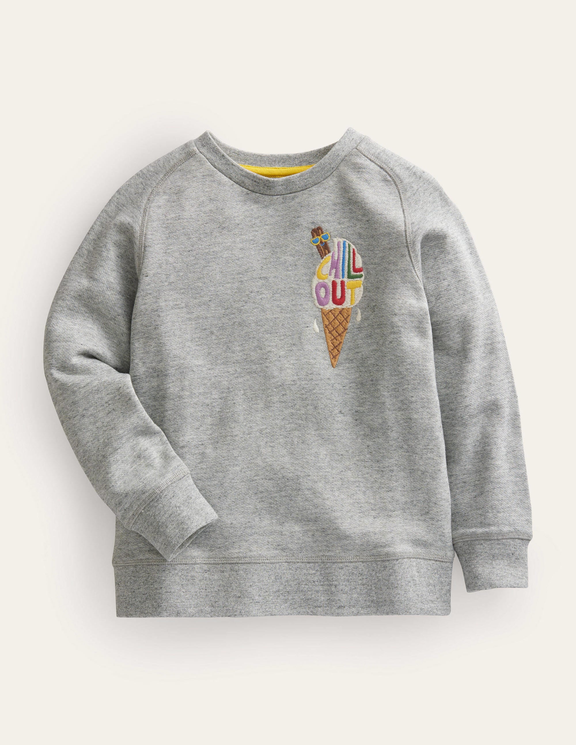 Graphic Sweatshirt-Grey Ice Cream - Image 1