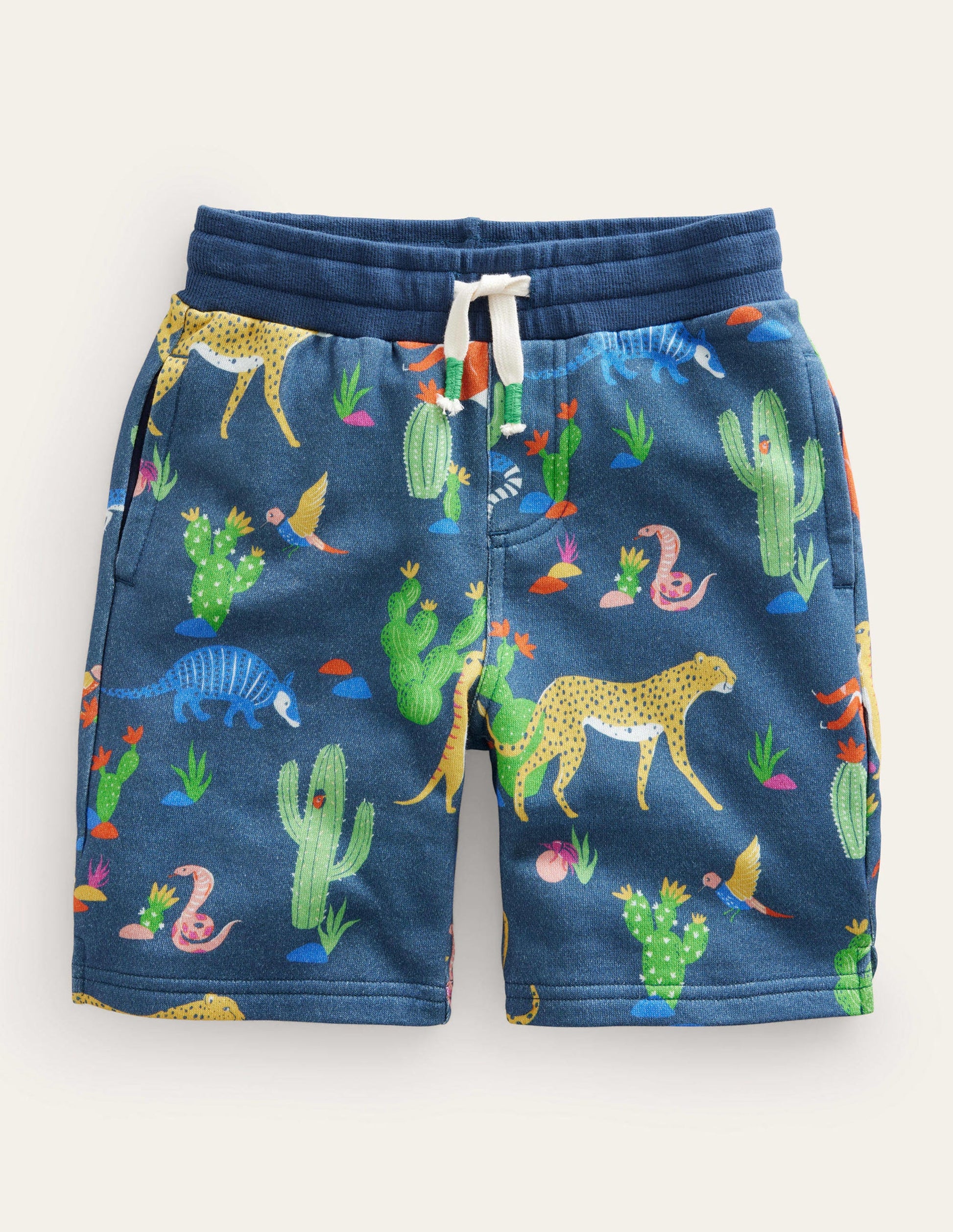 Printed Jersey Shorts-Multi Animals-1