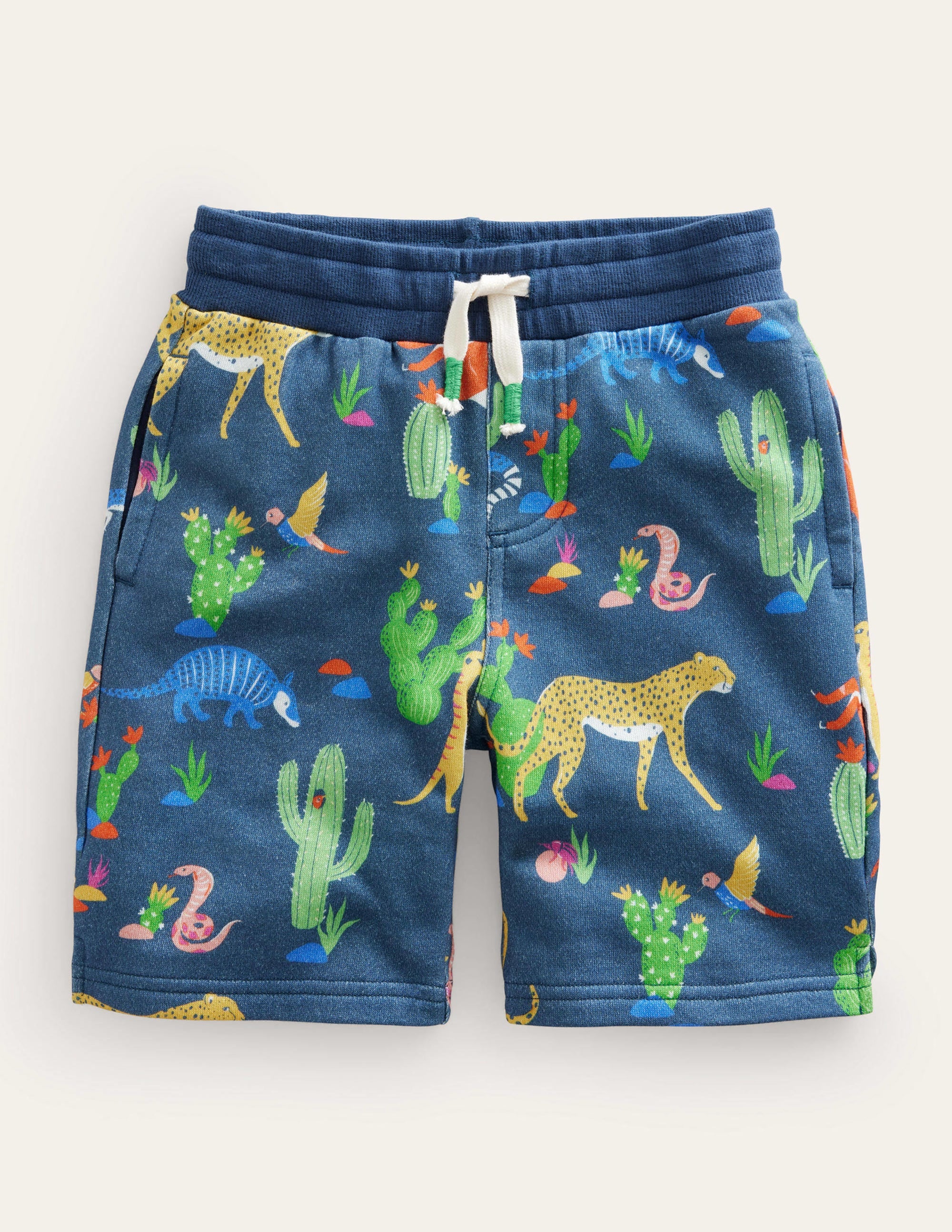 Printed Jersey Shorts-Multi Animals - Image 1
