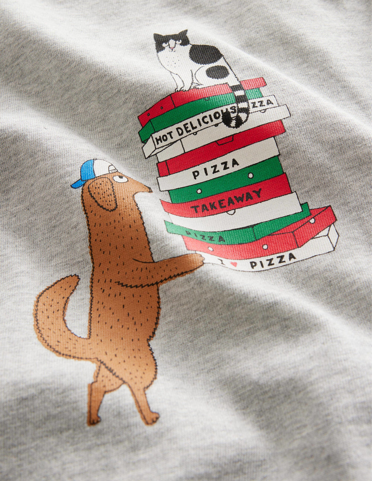 Novelty T-shirt-Grey Marl Dog - Image 3