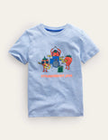 Novelty T-shirt-Blue Marl Fruit