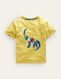 Relaxed Logo T-shirt-Buttercup Yellow Dinosaur