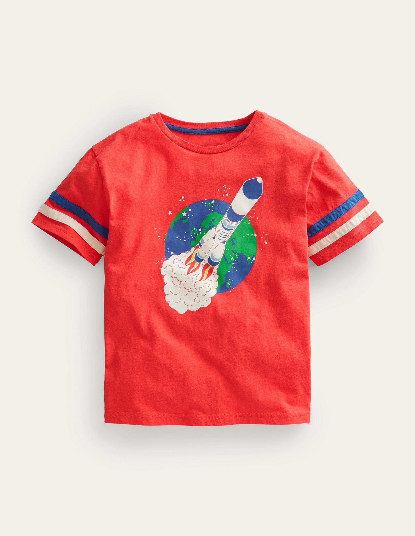 Relaxed Sporty T-shirt-Jam Red Rocket