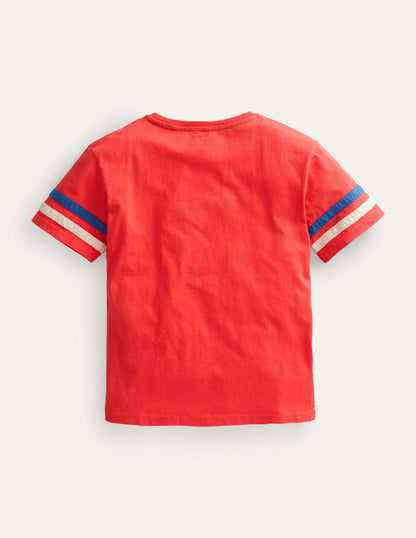 Relaxed Sporty T-shirt-Jam Red Rocket-2