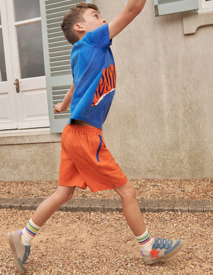 Utility Ripstop Shorts-Kumquat Orange-1