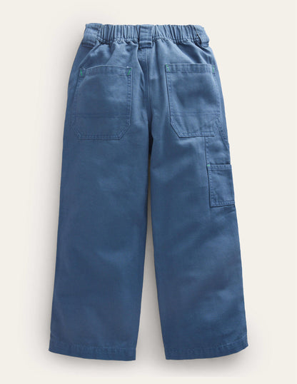 Canvas Trousers-Robot Blue-2
