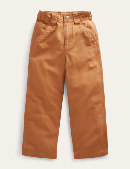 Canvas Trousers-Butterscotch Brown-1