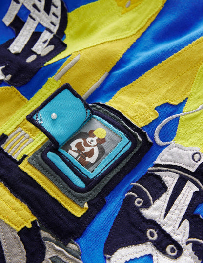 Appliqué T-shirt-Cabana Blue Digger-3