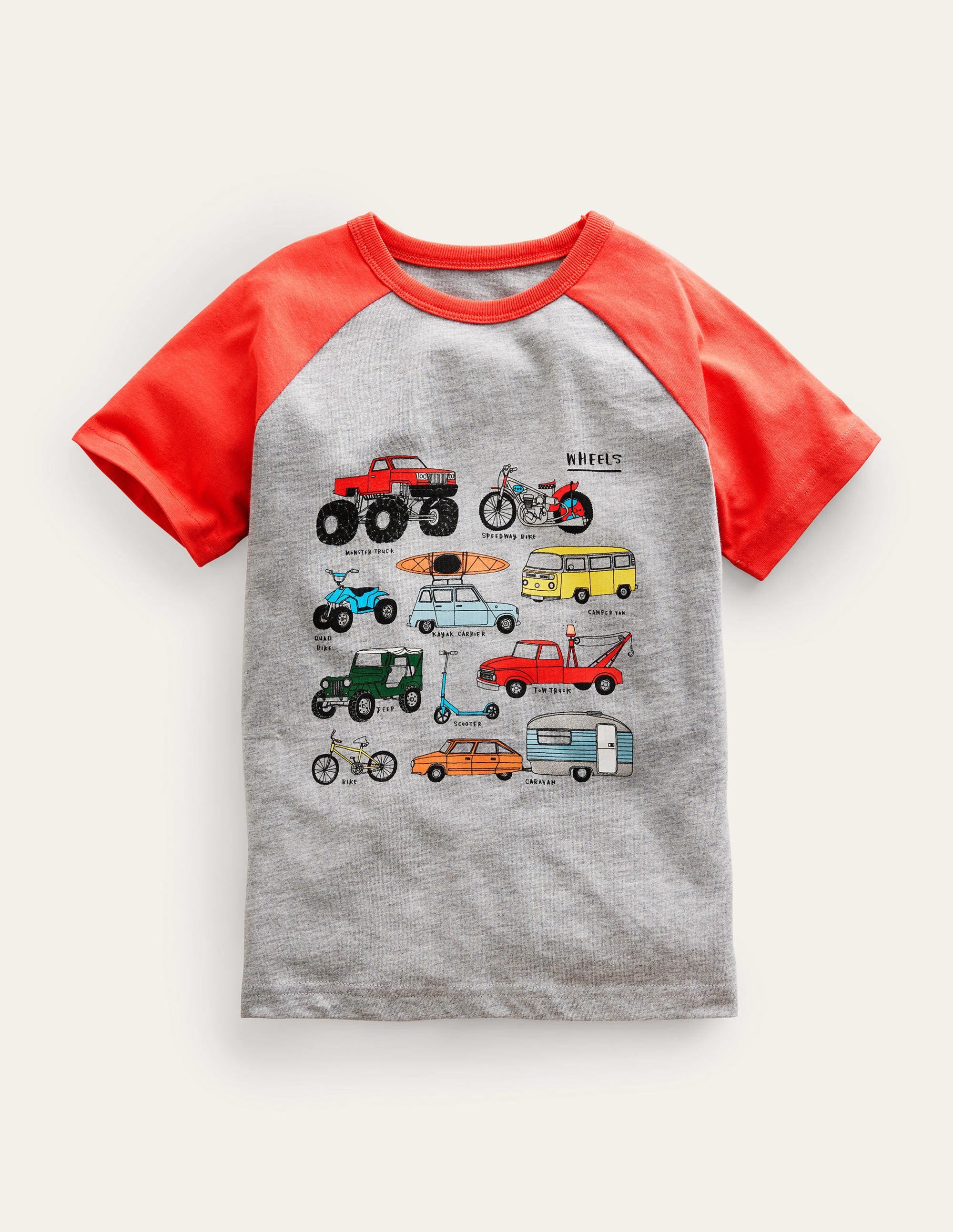 Grid Fact Raglan-Strawberry Tart Red Wheels - Image 1