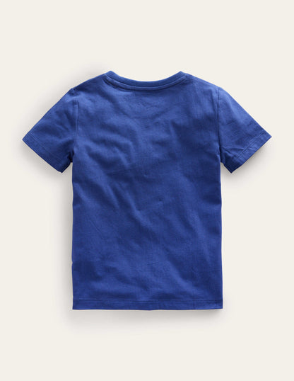 Appliqué T-shirt-Soft Blue Headphones-2