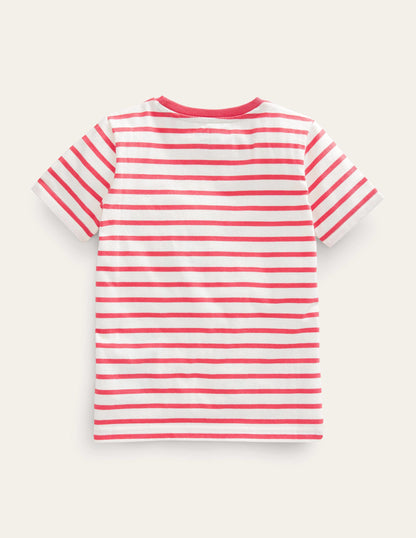 Appliqué Animal T-shirt-Ivory/Jam Guinea Pig-2
