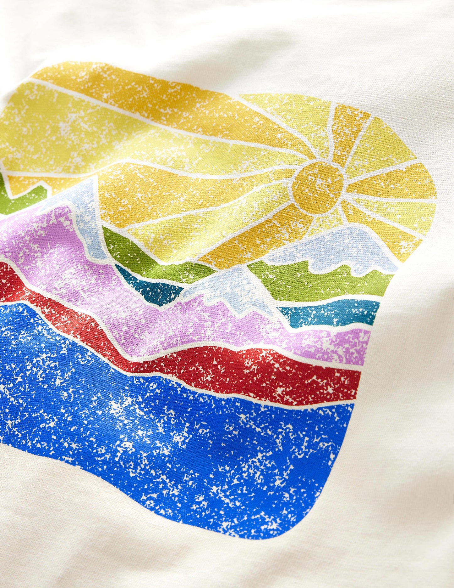 Front and Back Logo T-shirt-Ivory Sun