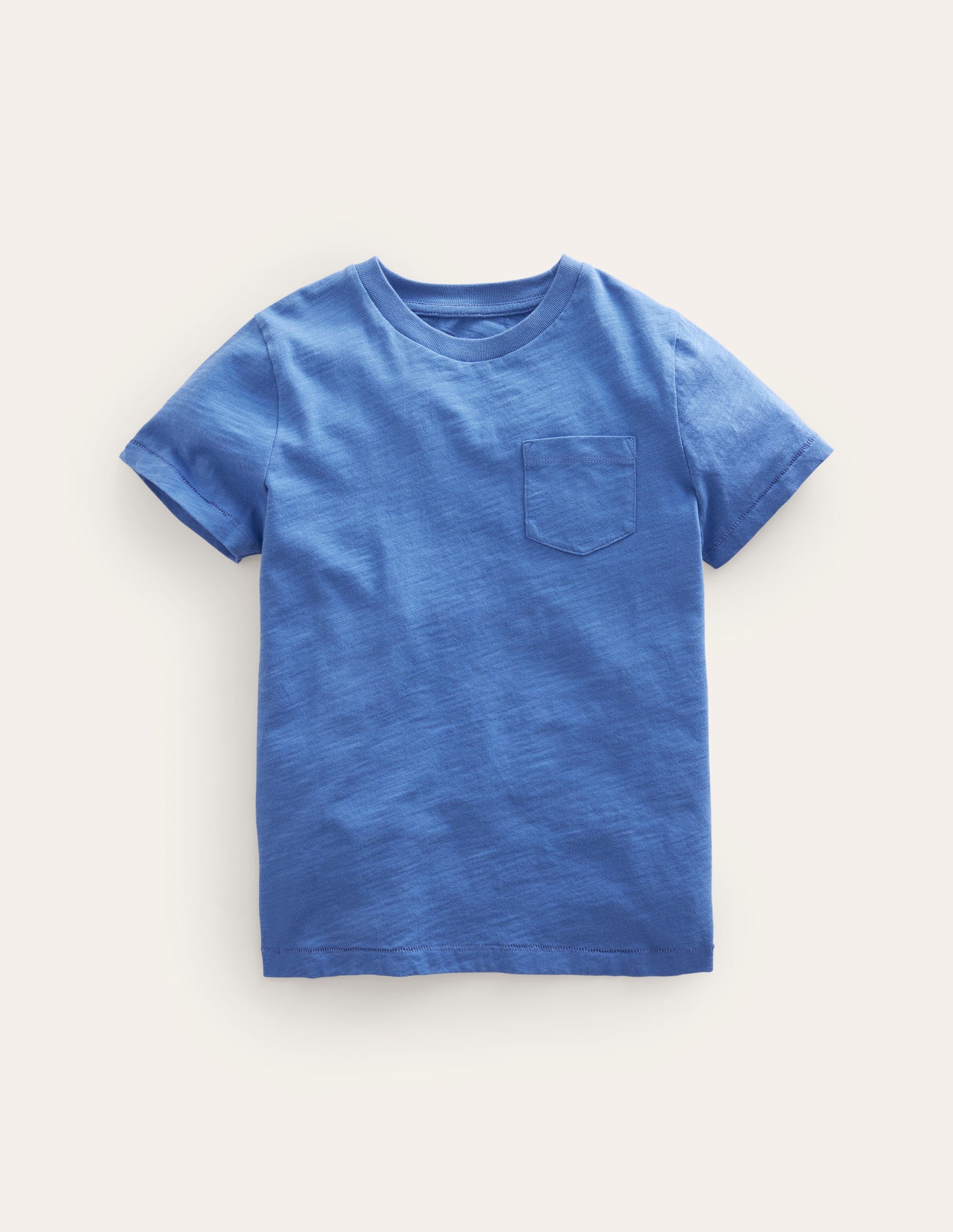 Washed Slub T-shirt-Delft Blue-1