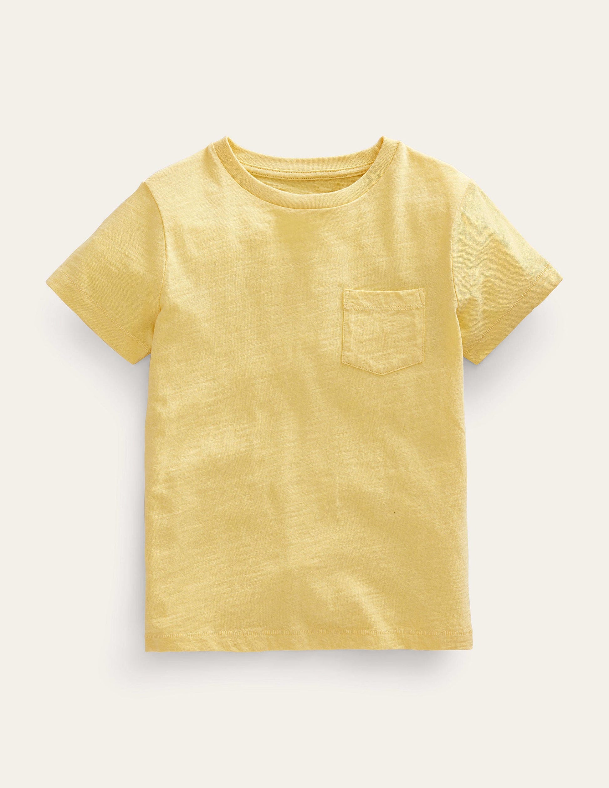 Washed Slub T-shirt-Buttercup Yellow-1