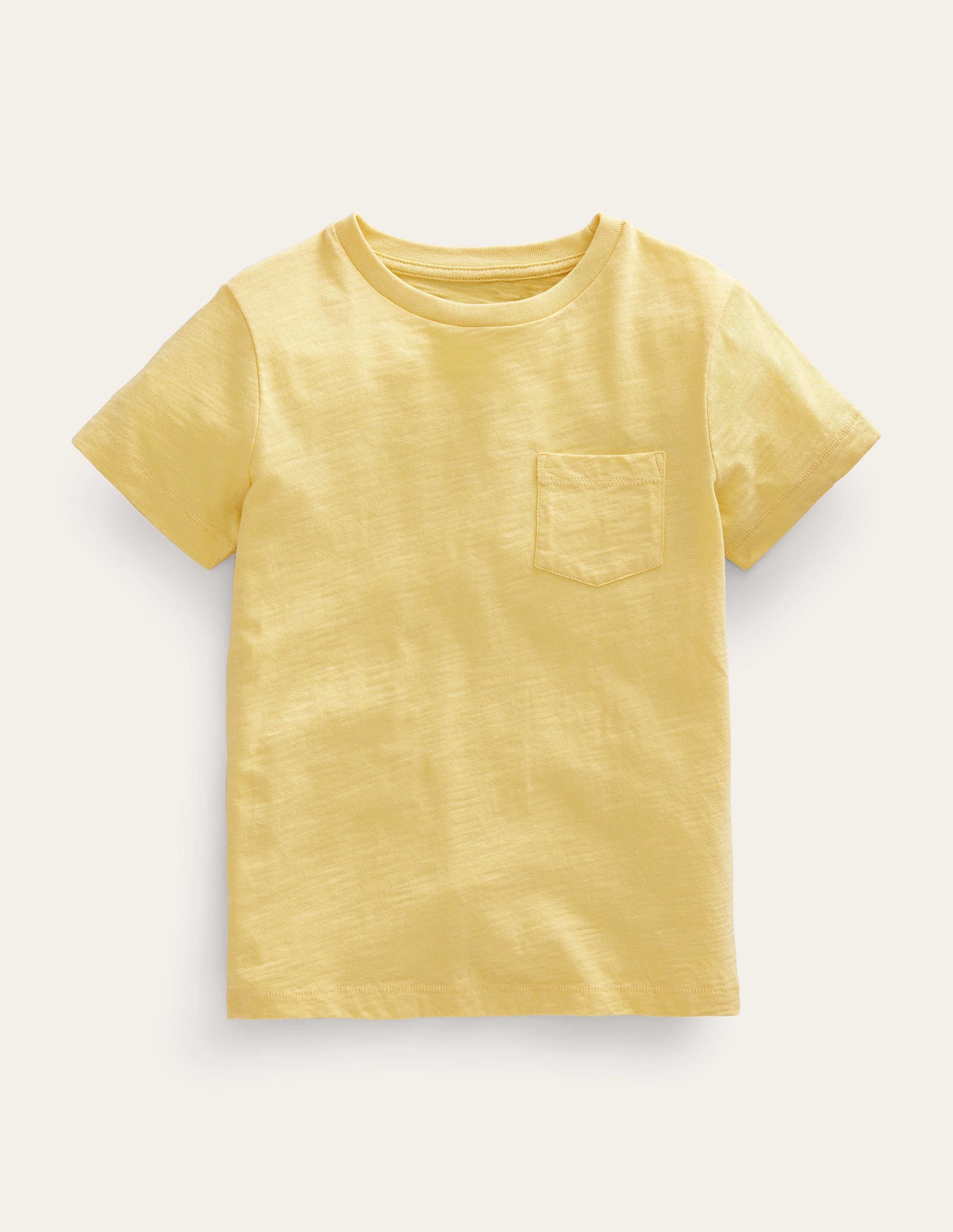 Washed Slub T-shirt-Buttercup Yellow - Image 1