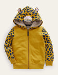 Novelty Hoodie-Dijon Yellow Leopard
