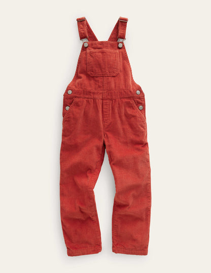 Cord Utility Dungarees-Roasted Chestnut-1