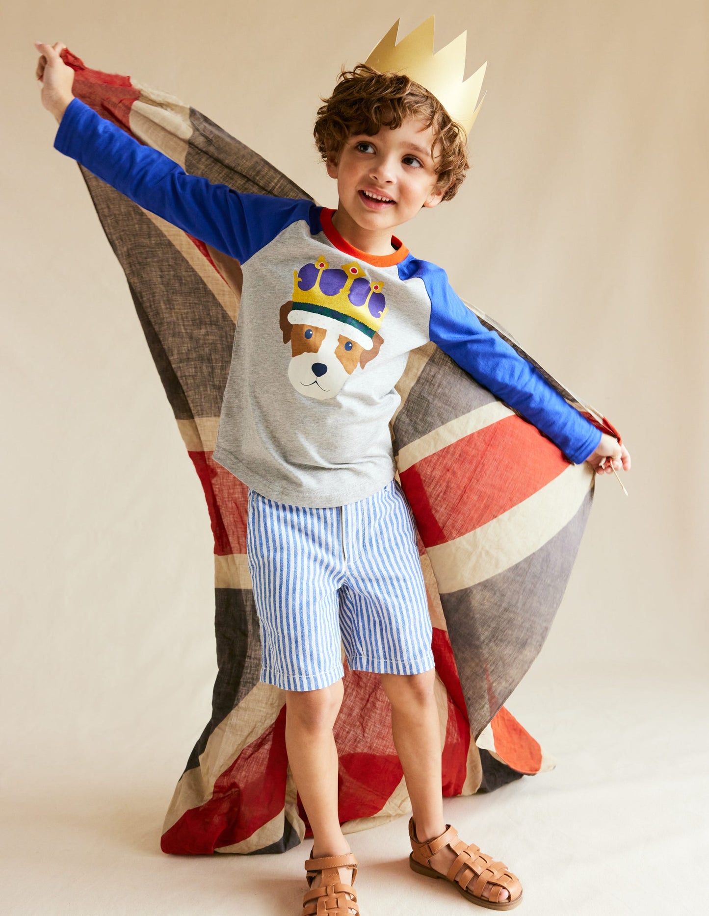 Coronation T-shirt-Bluing/Grey Marl