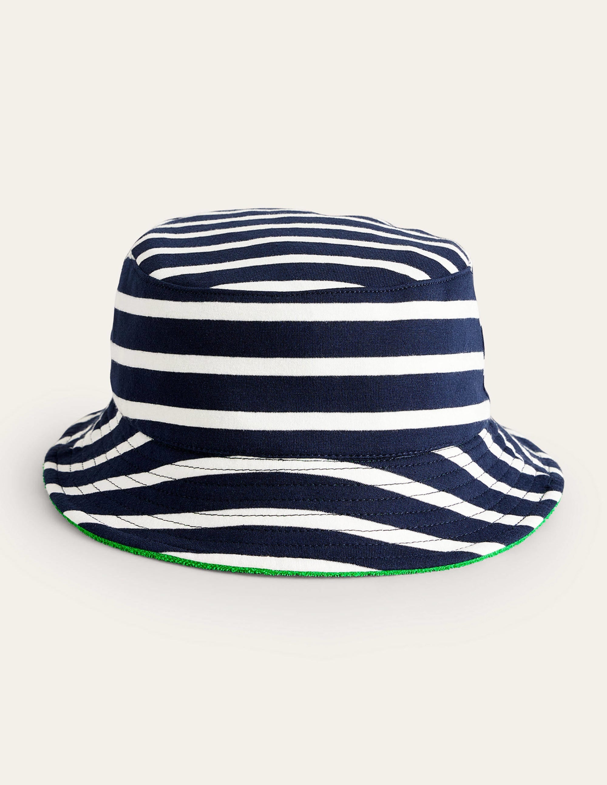 Towelling Hat-Navy Stripe - Image 3